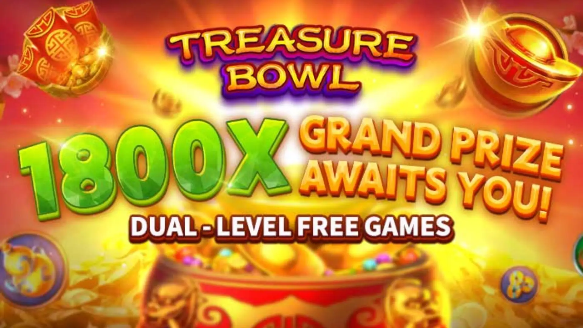 Multiplicadores Treasure Bowl okokbro - 7777x Máximo com Tigela Dourada